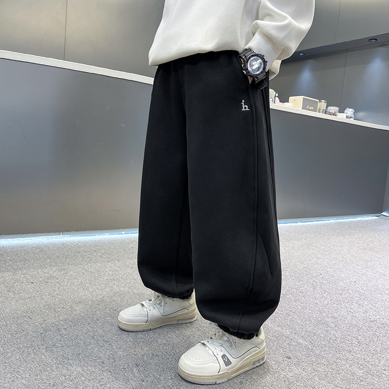 男童秋冬款裤子加绒厚2025