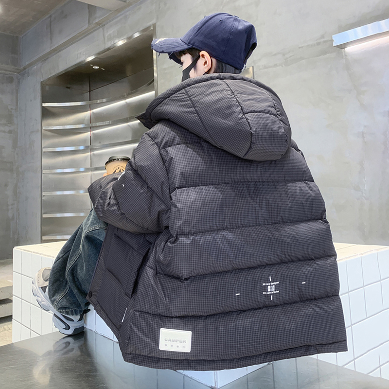 男童冬装羽绒棉服外套2025新款大童冬季加厚洋气棉袄儿童棉衣潮牌