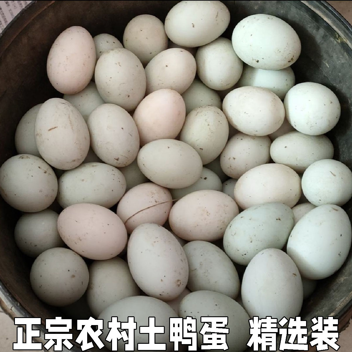 湖北农村纯野外放养包邮生30枚整箱笨草麻土鸭蛋农家散养新鲜自养