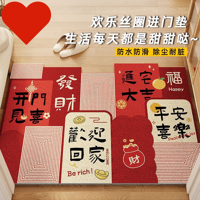 地垫入户门垫2024新款出入平安脚垫蹭土进门玄关门口防滑门外垫子