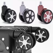 行李箱铆钉轮子配件拉杆箱可拆卸W116铆钉万向轮密码 箱DL180滑轮