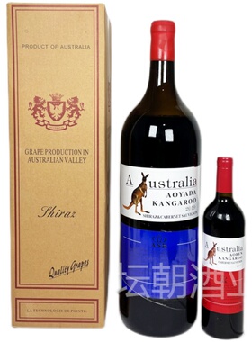 10斤装红酒澳大利亚进口澳奔袋鼠干红葡萄酒14.5度5L大瓶酒包邮