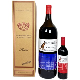 10斤装红酒澳大利亚进口澳奔袋鼠干红葡萄酒14.5度5L大瓶酒包邮
