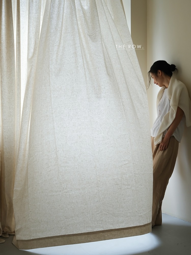 若奈 南法系列Th* ROW简约燕麦米色颗粒亚麻客厅卧室落地纱帘窗帘,居家布艺,定制窗帘,淘宝优惠券,粉丝福利购,淘宝优惠卷