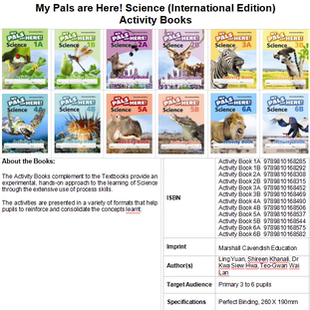 现货正版新加坡小学科学 My Pals are Here! Science (International Edition) Activity Book 学生练习册   英文原版
