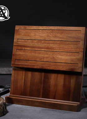 日本三本盛刀架磁吸实木家用防霉专用套装刀座厨房菜刀具架收纳