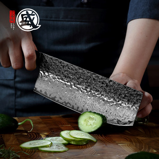 日本三本盛切片刀大马士革钢菜刀家用高端粉末钢厨师专用刀具正品