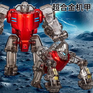 变形玩具男孩3 5关节可动合体机甲战士人偶 6岁机器人儿童益智拼装