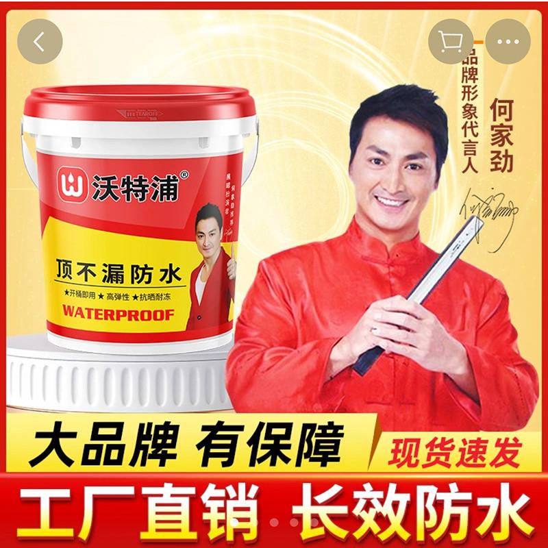 沃特浦顶不漏防水涂料何家劲代言屋顶裂缝漏水专用堵漏王补漏材料