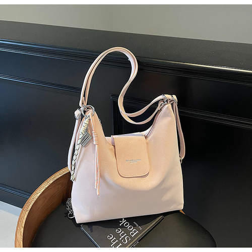 外贸托特包女新款包包大容量女纯色链条单肩斜挎包韩系简约双肩包