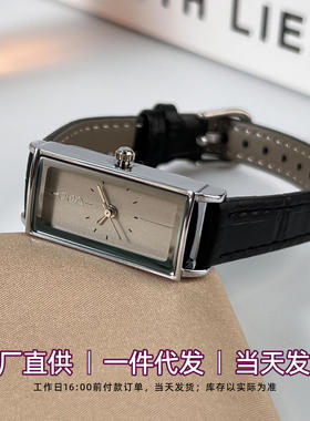 歌迪gedi时尚潮流安可拉红皮带表小众高级感石英女表复古简约手表