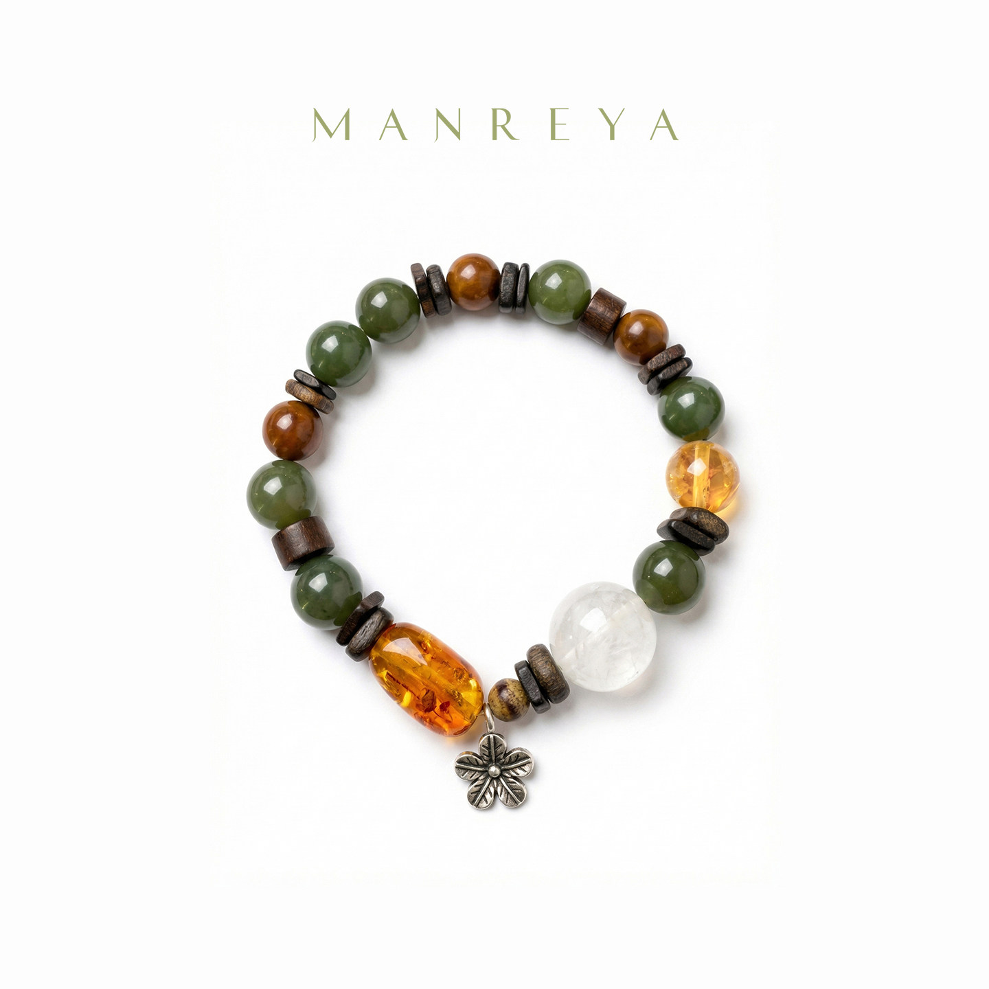 Manreya玛芮雅多宝纳福手串玉珠手链女手串手饰女编织转运珠设计