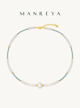Manreya玛芮雅简悦珍珠项链女锁骨链串珠项链拼接设计款百搭颈链