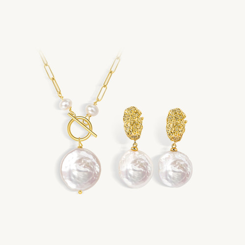 耳钉耳夹项链巴洛克珍珠女耳环