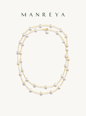 Manreya玛芮雅项链星空坠落满天星珍珠项链高级感毛衣链女长款