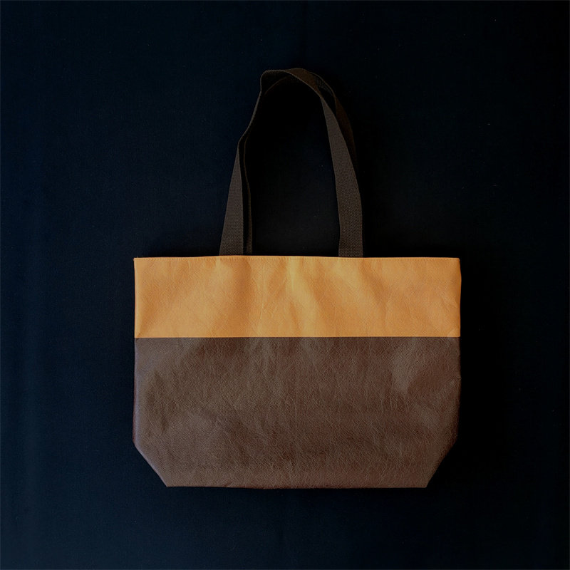 2025新款撞色防水轻便大容量横版杜邦牛皮纸托特包单肩包手提袋女