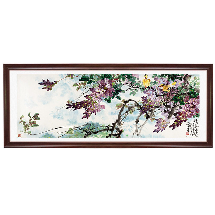 国画山水画芯高仿真书画装裱定制名人字画-田雨霖-紫气东来装饰画