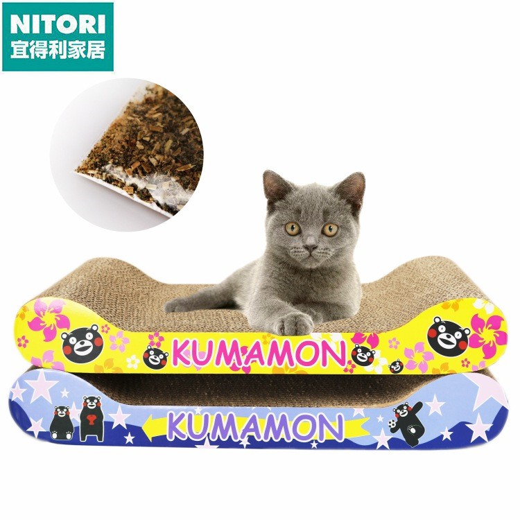 日本进口便宜得利厂家熊本熊耐磨猫抓板买送猫薄荷宠物猫咪玩具瓦