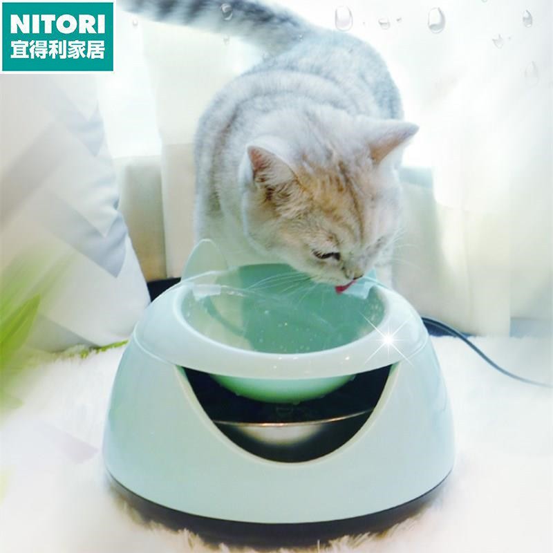 日本进口便宜得利宠物自动饮水机智能夜光小猫咪循环喷泉电动饮水