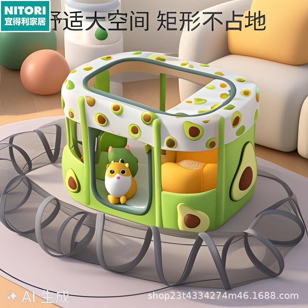 日本进口便宜得利新款猫笼子猫产房封闭式猫咪怀孕待产繁殖箱带隧