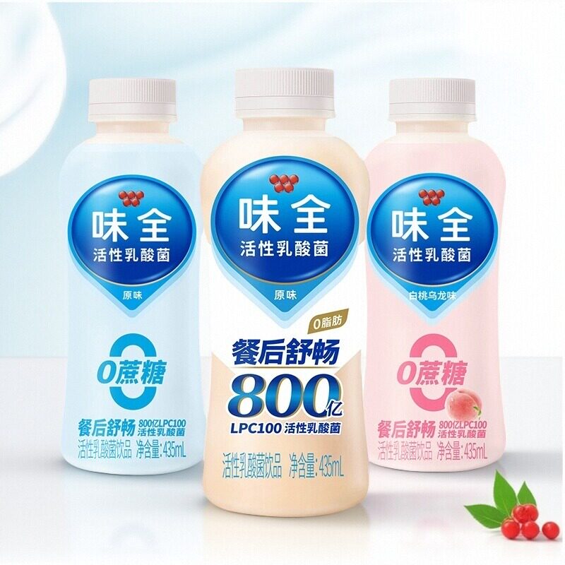味全活性乳酸菌原味白桃草莓435m