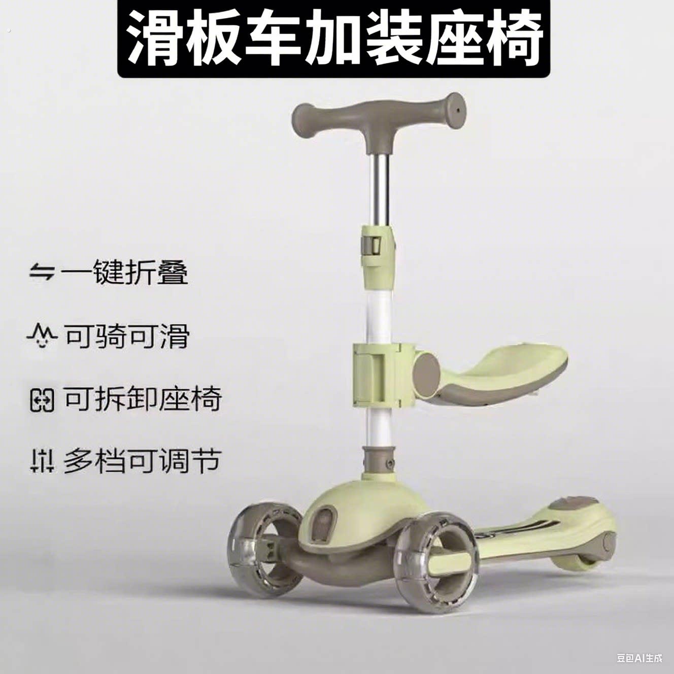 滑板车加装座椅单卖坐凳宝宝车座子滑板汽车配件坐板坐鞍可携式坐