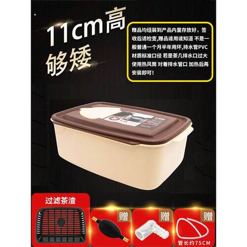 茶桶茶渣桶功夫茶水桶小号迷你方形茶具配件茶几茶道废水桶排水桶