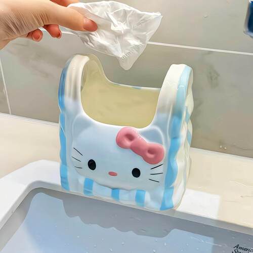 可爱小猫收纳盒可卡电通动牙刷陶瓷置物架化妆室爱洗漱台洗脸收纳
