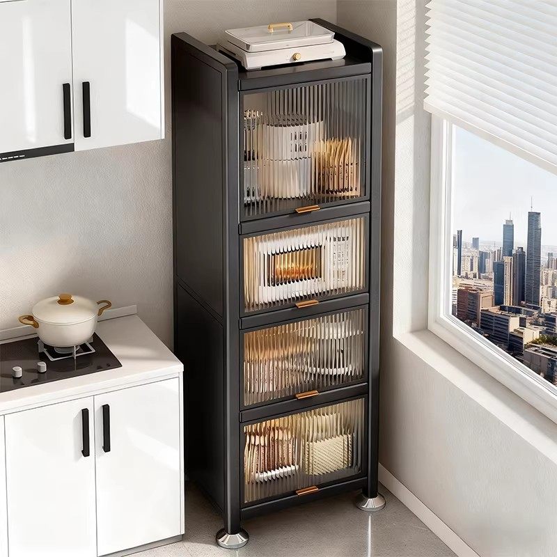 厨房缝隙置物柜多层防尘防锈储物柜微波炉置物架落地靠墙餐边柜子,收纳整理,缝隙柜,淘宝优惠券,粉丝福利购,淘宝优惠卷