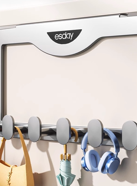 门后挂钩免打孔门背式衣帽钩收纳架卧室浴室无痕置物架门上挂衣架