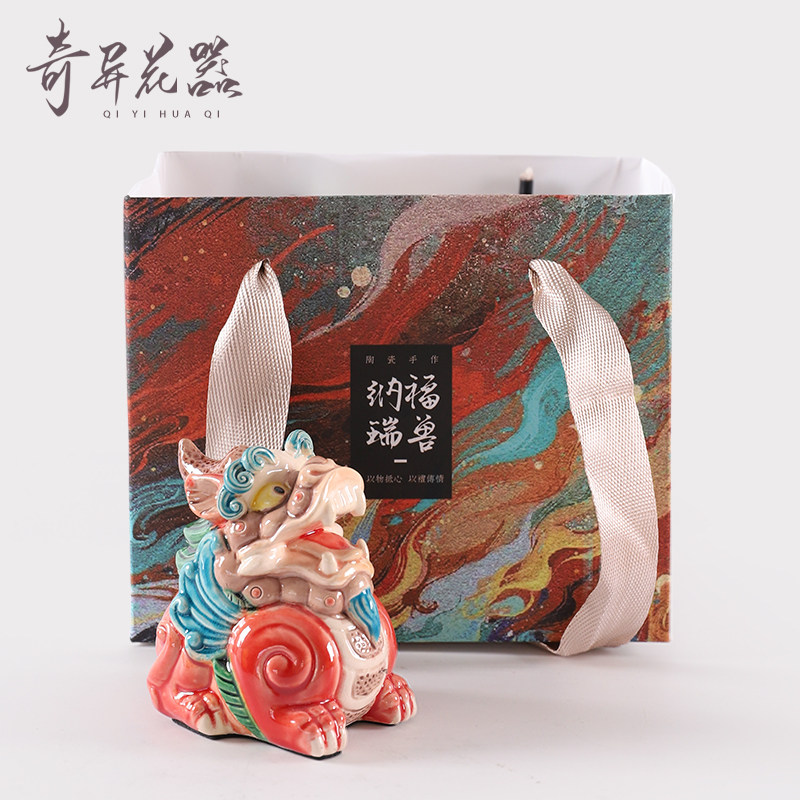 风水旺财貔貅招财小摆件中控台车载车内汽车摆件客厅办公桌小玩意