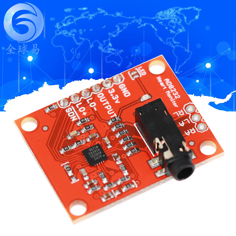 AD8232模块 脉搏 心脏 心电图/生物电信号测量传感器采集开发模块