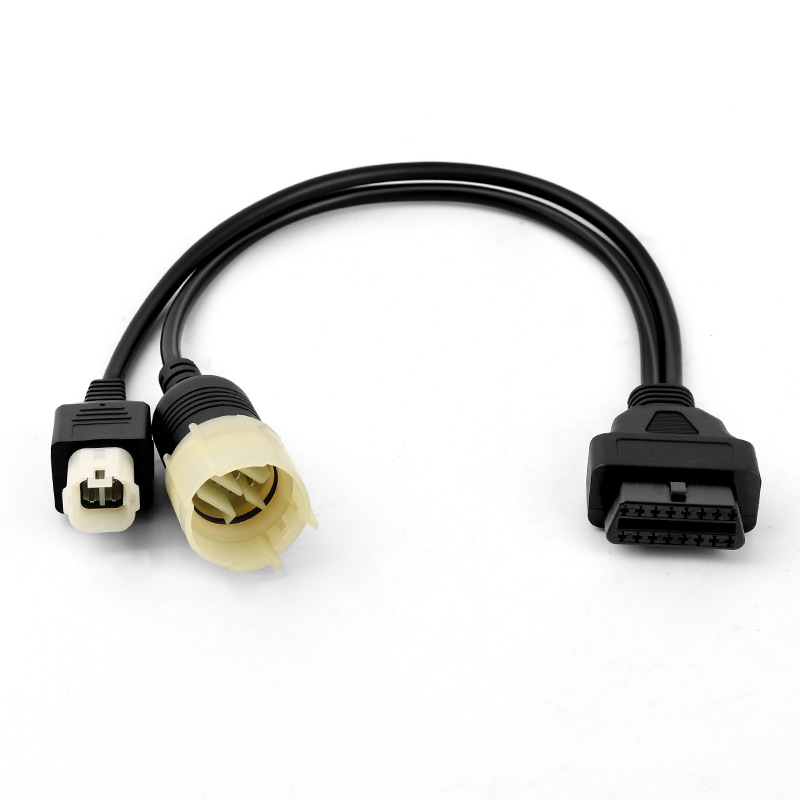 OBD2 to 4 Pin Diagnostic Adapter Cable 摩托车本田铃木8针连接