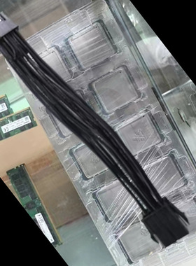 CPU 8PIN 母转12VHPWR 16PIN 12+4PIN公 18AWG黑色线 8PIN转16PIN