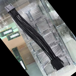 16PIN 母转12VHPWR 4PIN公 8PIN转16PIN CPU 18AWG黑色线 8PIN