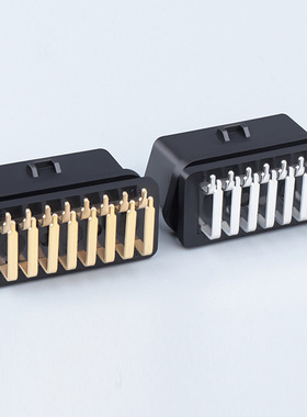 OBD2 16PIN 90°弯针母头 obd连接器 OBD2 Female Plug J1962f