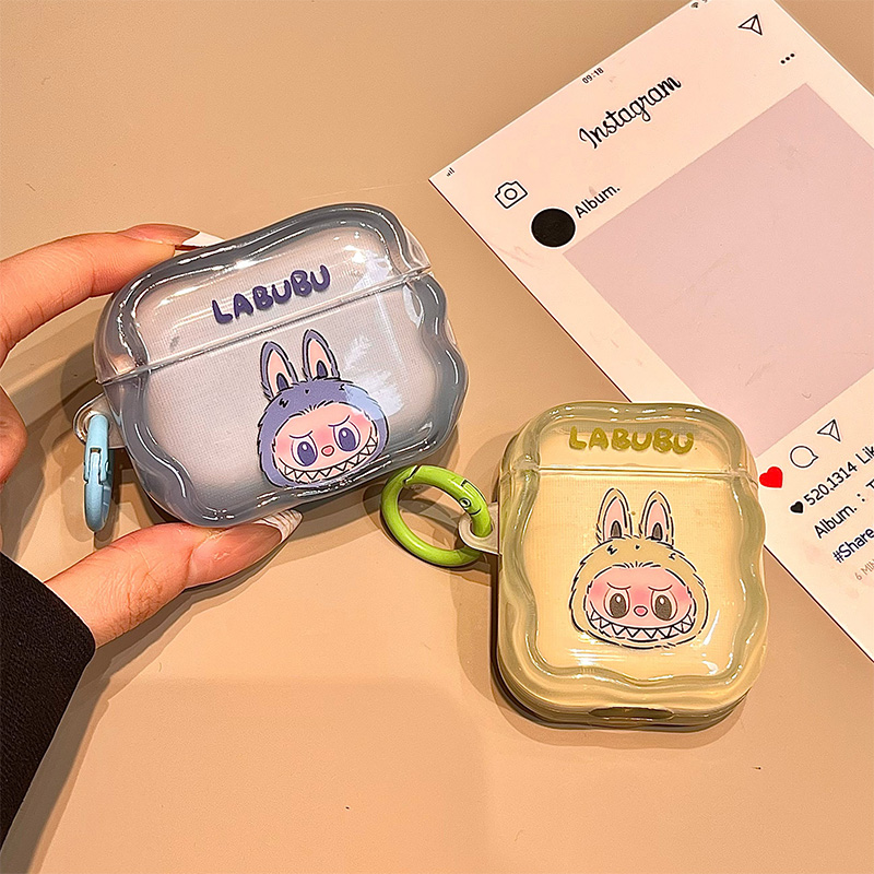 网红卡通可爱拉布布适用苹果airpods4耳机保护套无线蓝牙耳机壳1/2代airpodpro二代ipod耳机盒airpods3保护壳