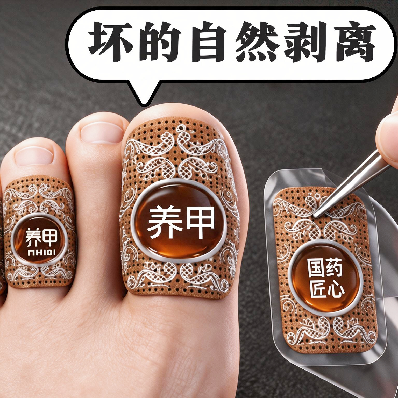 【国药热销】净甲除甲指甲贴正品专用贴植物萃取脚趾手指甲专用