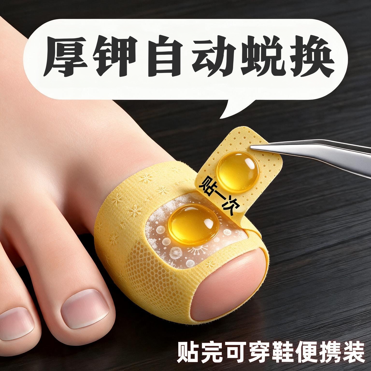【国货热销】一次性净甲除[指甲贴植物萃取正品脚趾手指甲通用