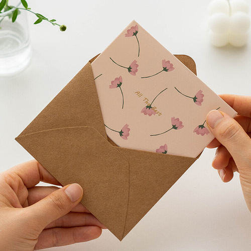 Teachers Day birthday greeting card envelope sticker floral