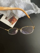 高度数Bi入 QIUQIU 艺术生学姐Feel 金丝眼镜B钛超轻防蓝光近视