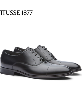 LOTTUSSE/乐途仕牛皮手工男士正装牛津鞋新款休闲商务鞋