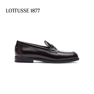 LOTTUSSE/乐途仕夏布雷克牛皮手工女士商务休闲乐福鞋豆豆鞋