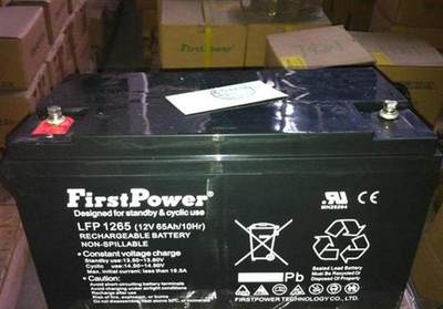 FirstPower/一电蓄电池LFP12650储能密封12V65AH 消防主机电瓶