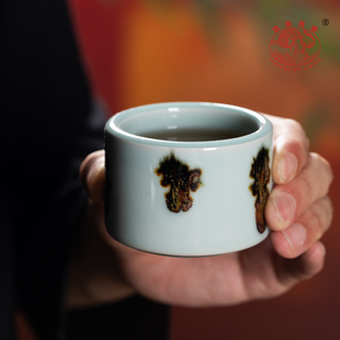 龙泉青瓷主人杯单杯点彩小杯自用茶杯陶瓷茶具个人专用品茗杯子