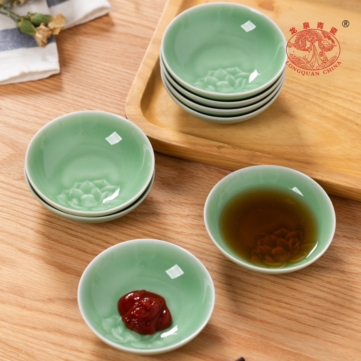 【正品认证】龙泉青瓷醋碟