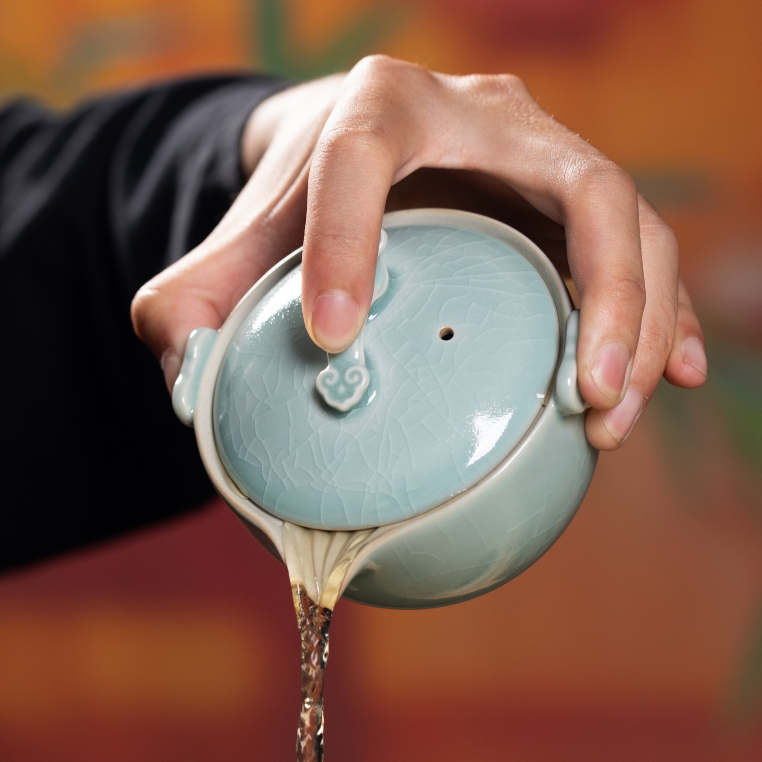 【品质保证】汝瓷手抓壶盖碗