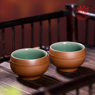 龙泉青瓷主人杯单杯功夫茶杯盏杯跳刀个人专用高档礼盒品茗杯子