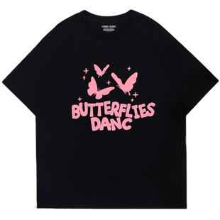 vibe甜酷风高街辣妹宽松ins潮酷短袖t恤女百搭oversize小众上衣潮