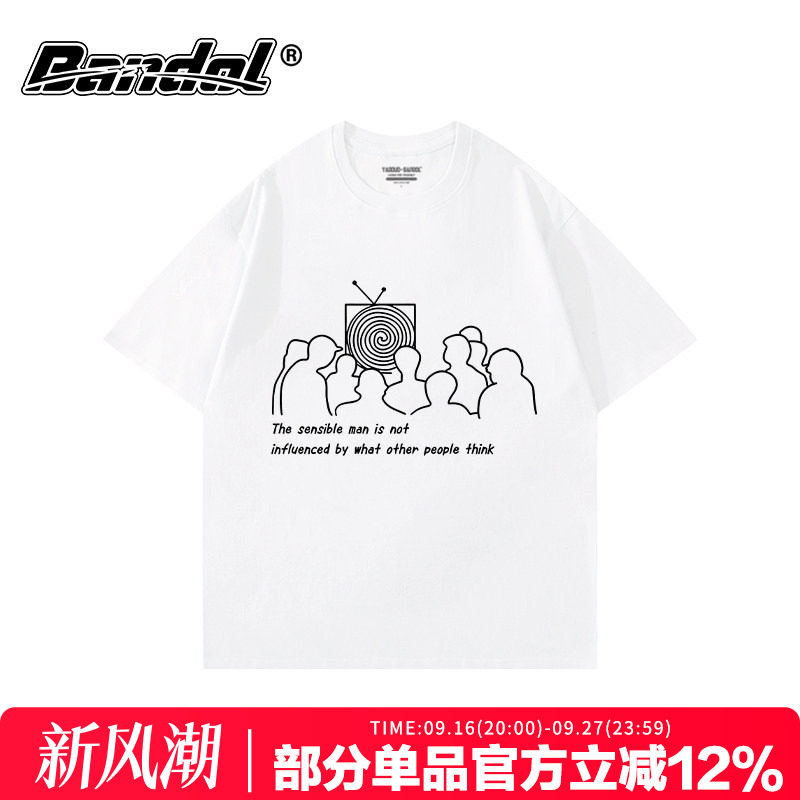 短袖慵懒风中性风宽松大版上衣图片
